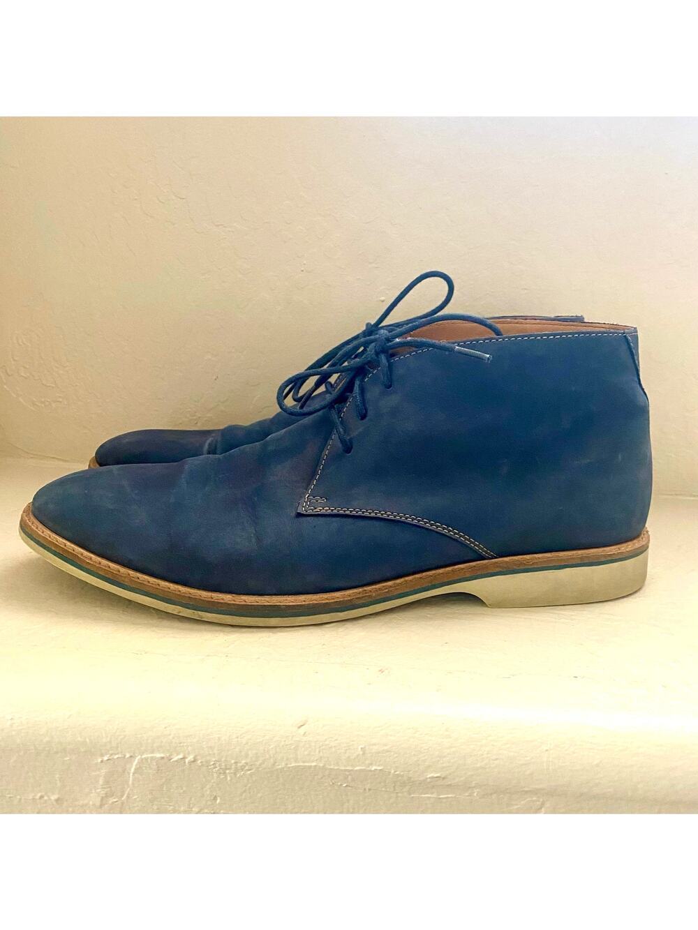 Clarks Atticus Limit Chukka Boot Mens Size 13 Blue Dress Shoe Suede